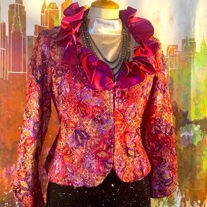 Tosca Couture One of a Kind Pink Sequin Jacket XXS